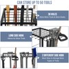 Garden Tool Organizer Holds 50 Long-Handled Tools/Rakes/Brooms/Shovles for Garage Organization