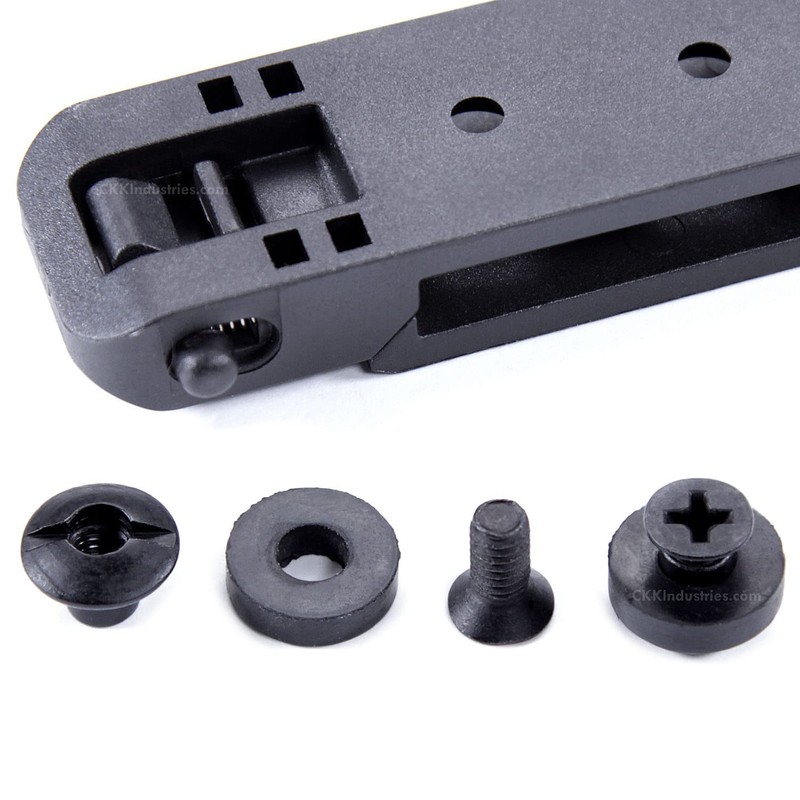 HolsterSmith [2 Pack] Molle Compatible Locking Belt Clips w/Mounting Hardware