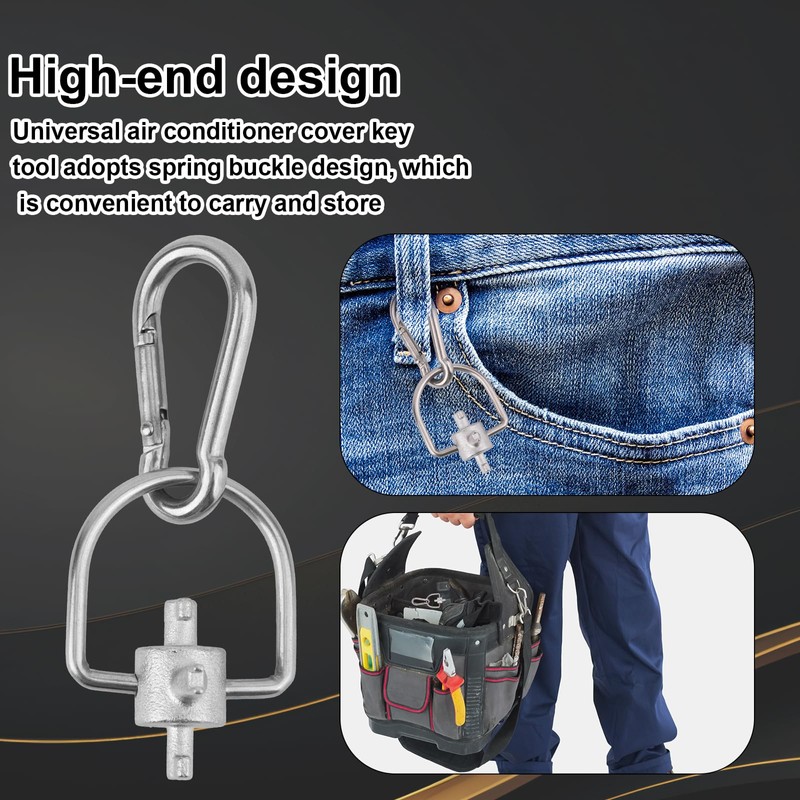 BOXOB 2pcs HVAC Locking Refrigerant Key Compatible with R410A, R22