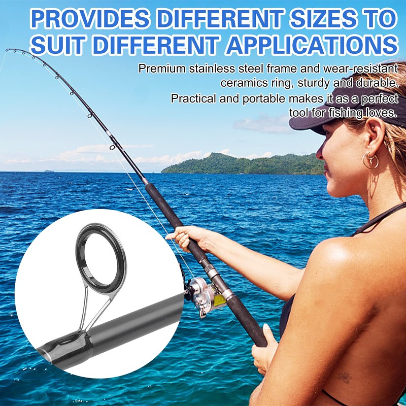 SHADDOCK Fishing Rod Guide Tip Repair Kit 60pcs Spinning Casting
