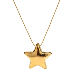 Minimalist Star Choker Necklace for Women Dainty Stainless Steel 18k Gold Plated Star Charm Pendant Trendy Adjustable Chain Necklaces Fashion Jewelry Christmas Birthday Gifts for Her Bff 17" (gold)
