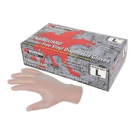 MCR Safety 5014XL Vinyl Disposable Industrial Food Service Grade Powderfree Gloves, X-Large, 1-Box of 100 Gloves, 1-Pair