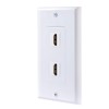 TENINYU Dual HDMI Wall Plate, HDMI Socket Plug Insert Jack