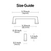 Alzassbg 10 Pack Brushed Satin Nickel Cabinet Pulls, 3-1/4 Inch(82.5mm)