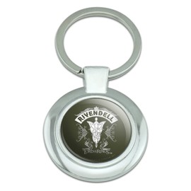 GRAPHICS & MORE Lord of the Rings Rivendell Keychain Classy Round Chrome Plated Metal