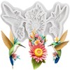 TAOXIBEI Hummingbird Polymer Clay Mold Bird Clay Molds Flower Silicone