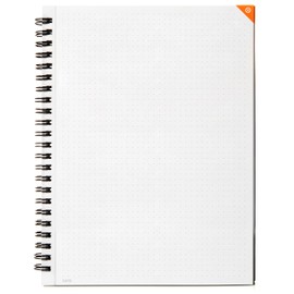 Notsu Dot Grid Notebook 2pk | Minimalist Bullet Dotted Journal, 100 Pages, Thick Paper 120 gsm, A5 Size 5.8" x 8.3", Black