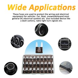 50Pcs 7.5A Mini Blade Fuses, 7.5A MiniFuse, ATM APM Blade Fuse, Fusibles Automotive Car MiniFuses Assortment, Mini-Boat-fuses, ATM APM Kit for Car/RV/Truck/Motorcycle