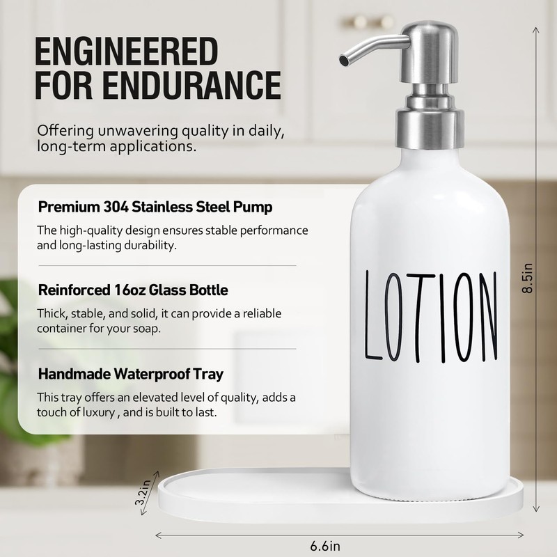 MOMEEMO Hand Soap Dispenser for Bathroom, Soap and Lotion Dispenser