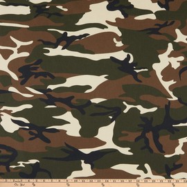 Ben Textiles Inc. Cotton Broadcloth Fabric, Camouflage