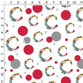 GRAPHICS & MORE Letter C Floral Monogram Initial Gift Wrap Wrapping Paper Roll