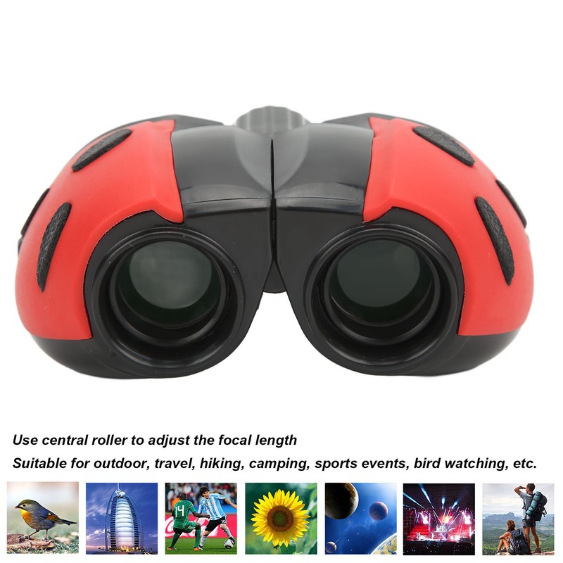 Kids Binoculars 8X Magnification Beatle Design Optical HD Glass Optical