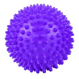 Vikye Massage Ball, Durable Plastic Massage Roller Body Spiky Balls Fitness Finger Relax Tool for You to Massage and Relax Your Muscles (Purple 7.5 cm)