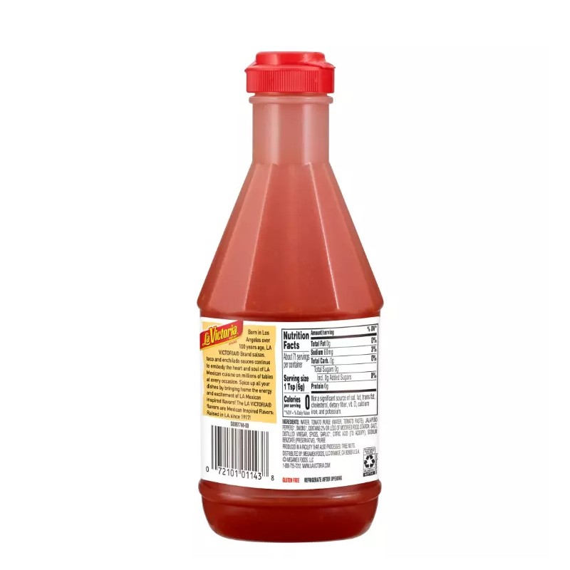 La Victoria Salsa Brava Hot Sauce 15oz x 2 Plastic