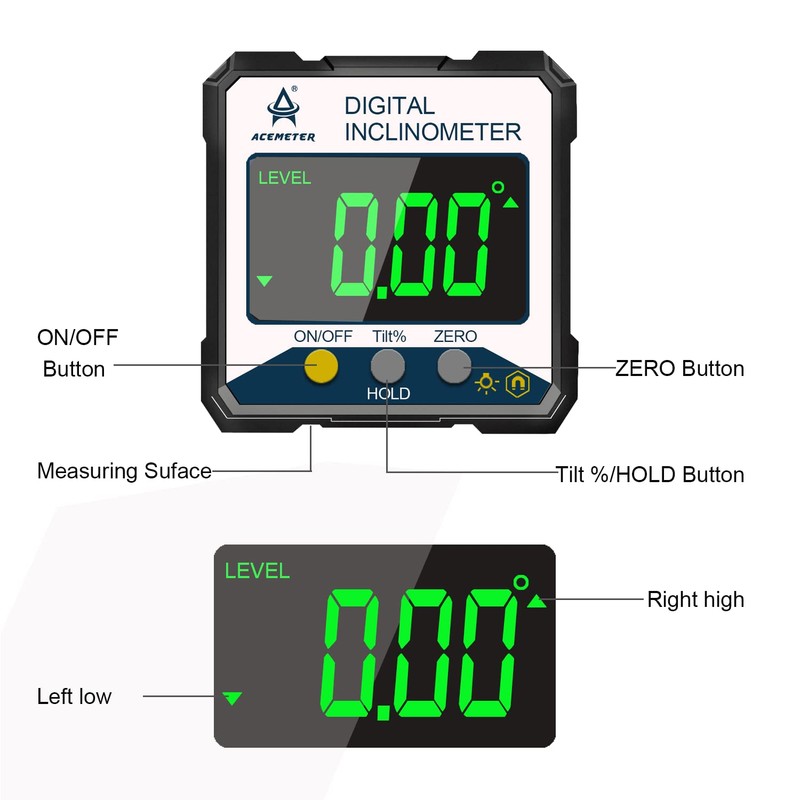Magnetic Digital Angle Finder Protractor Inclinometer- Digital Inclinometer -Fast &