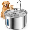 Adorabby Stainless Steel Cat Water Fountain, 135oz/4L, Ultra-Quiet