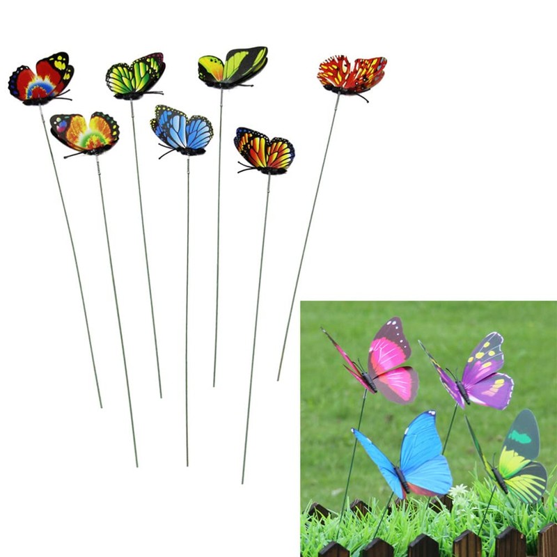 Alipis Butterfly Stakes Colourful Garden Butterflies On Sticks 3D Double