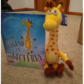 toy r us BRAND NEW Tru plush Geoffrey giraffe stuff animal. 17" with book! LIMITED SUPPLY