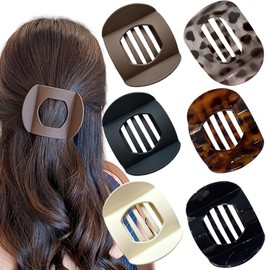 MUNSKT Flache Haarspangen für Damen, gebogenes Design, starker Halt, keine Falten, perfekt zum Fahren, Stylen und für dickes/dünnes Haar, 6 Stück