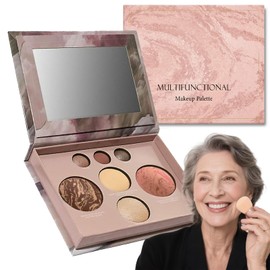 Baked Palette Makeup Set, Cosmetic Make Up Starter Kit, Includes Bronzer, Blush, 2 Highlighters and 3 Eyeshadows, Makeup Gift Set For Teenage & Adults