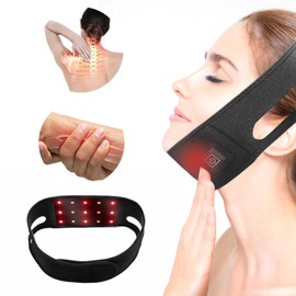Red Light Therapy Belt,Infrared Red Light Therapy to Relieve Shoulder,Chin,Neck and Hand Wrist Muscle Pain,Red Light Therapy Has a Timed Remote Control,660nm Red Light and 850nm Near-Infrared Light