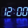BuyWeek 3D LED Wall Clock, White Frame, Digital Alarm Clock,