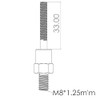 CORWIN 10-24 Extended Rivet Nut Gun Mandrels and Nosepiece Set,