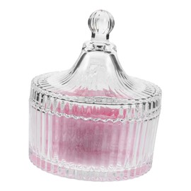 FOMIYES Extra Large Fluffy Powder Puff for Women Soft Plush Body Powder Applicator with Glass Container Cute Pink Bow Design for Foundation