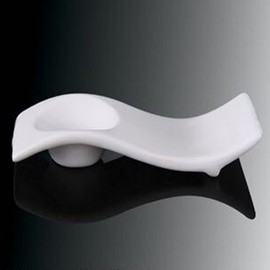 Woonsoon Ceramic Chopsticks Rest Rack Set of 6pcs,Chinese Style Dinner Spoon Stand Knife Fork Holder Porcelain Chopsticks Stand