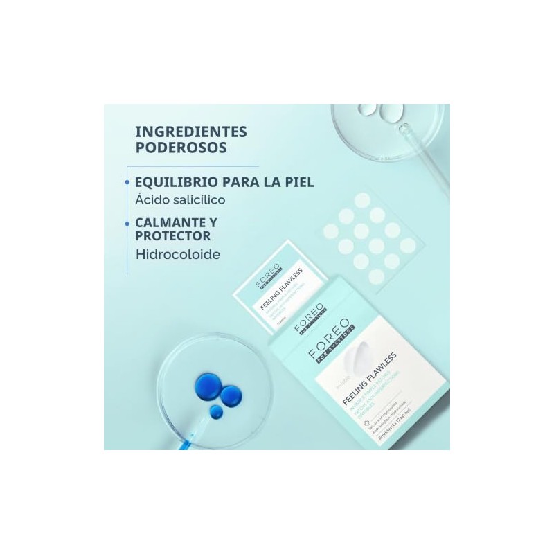 FOREO FEELING FLAWLESS Parches granos Invisibles Anti-Imperfecciones – 48 Parches