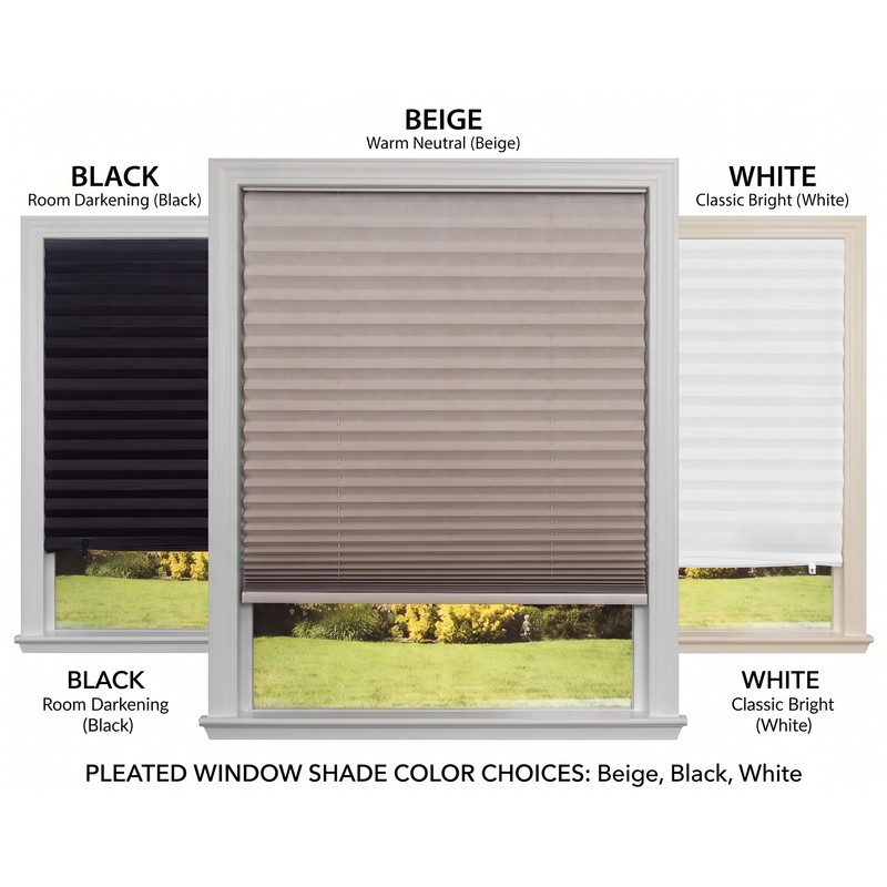 Adhesive Pleated Window Blinds for Light Control and Privacy –