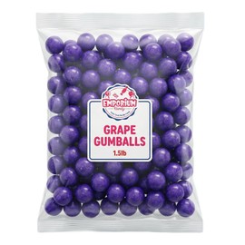 Grape Gumballs 1.5 lb Bag – Purple Bubble Gum Balls, Sweet Fruity Flavor – Bulk for Candy Buffets, Vending Machines, Parties & Snacking