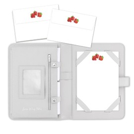 Me Loovely Strawberries Letter Writing Paper and Envelopes Set Luxury Stationery Supplies Letter Papers Sets | Christmas Gifts (20 Letters & 20 Envelopes with Grey Organiser)