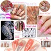 qiipii Pearls Nail Charms Light Pink Creamy White AB Flatback