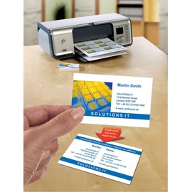 Avery C32015-10 Pocket of 80 Business Cards Smooth Edges 260g Matt, 85x54 mm, White