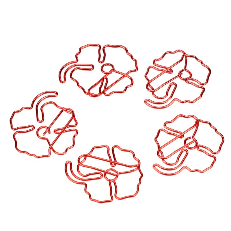 50Pcs Leaf Paper Clips 4 Leaf Clover Design Strong Metal