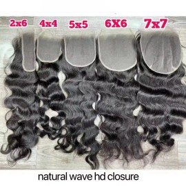 2x6 4x4 5x5 6x6 7x7 9x6 13x4 HD Lace Invisible Bleached Knot and Preplucked Burmese Curly Closure 13x6 hd Lace Frontal Closurestyle: HD lace 13x4, color: burmese curly, Stretched Length: 18 Inches