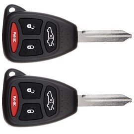 OCPTY Replacement 2Pcs Key Fob Shells Case for Dodge Ram 1500 Durango for Dodge Caliber Dakota Nitro Ram 2500 for Dodge Ram 4000 4500 5500 for Mitsubishi Raider 2008-2013 HT692427AA KOBDT04A
