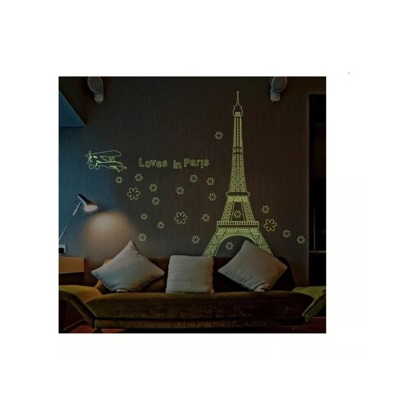 DaraBaby Vinil Decorativo Torre Eifel Paris Florecente Sala Estancia