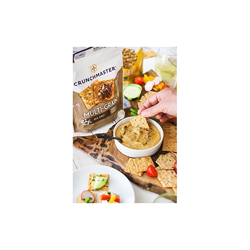 Crunchmaster Gluten-Free Multi-Grain Sea Salt Crackers, 4oz. (Pack of 6)