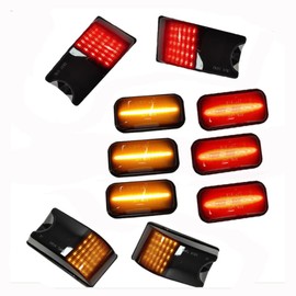 MACHSWON 10 Pcs Amber & Red LED Cab Roof Lights Marker Roof Top Lamps OEM: 25809312; 16531442; 15060525 Compatible with Hummer H2 2003-2009 Hummer H2 SUT 2005-2009