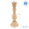 Classic Wooden Candlestick 6-3/4 inches with 7/8 inch Hole, Set