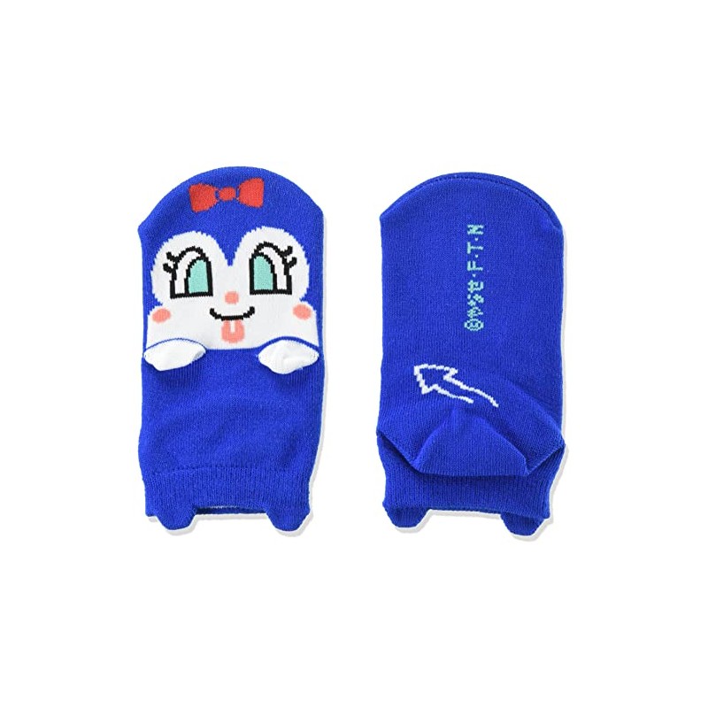 Fukusuke Anpanman 6 Characters Convertible Sole Crew Length Socks, 1