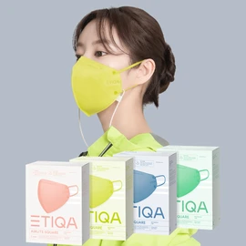 Etica Airlight Square Bird Beak Color Fashion Mask Large 10 Pieces, Neon Green Neon Green_1 Piece 1 Piece / 에티카 에어라이트 스퀘어 새부리형 칼라 패션 마스크 대형 10매입, 네온그린네온그린_1개1개