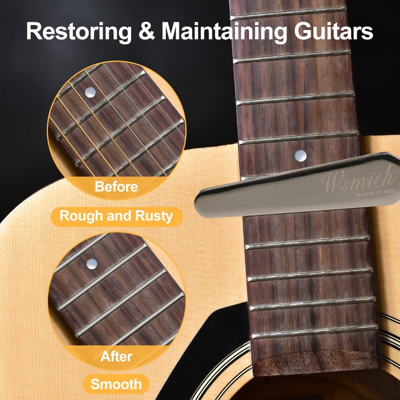 Guitar Fret Crowning File, Professional Luthier Tool, Double Side Fret