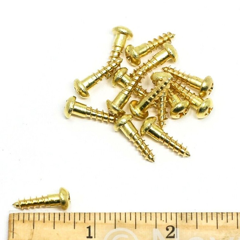 15 pcs Phillips Drive Brass Wood Screws #8 x 5/8