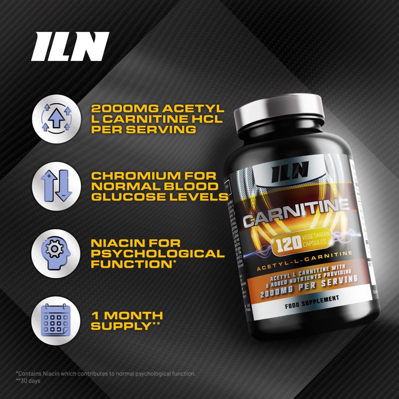 Acetyl L Carnitine Capsules - 2000mg Acetyl L-Carnitine x 30