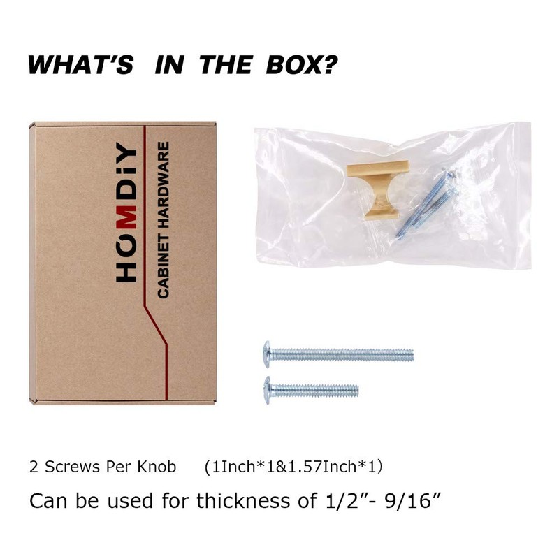 homdiy 10 Pack Gold Cabinet Knobs Brushed Brass Dresser Drawer