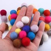 DAHI 50 x Colourful Felt Balls Wool Felt Beads 15