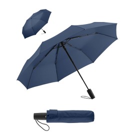 FARE Mini Pocket Umbrella - Premium Umbrella Opens Closes Automatic Flexible Windproof Stable Compact Waterproof Brand Umbrella 60 Years Experience from Germany, navy, Navy